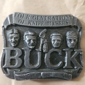 VINTAGE Buck knives belt buckle